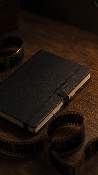 Storyboard cards on a desk